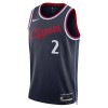 Dres Los Angeles Clippers Kawhi Leonard Nike 2024-25 Icon Edition Navy Swingman